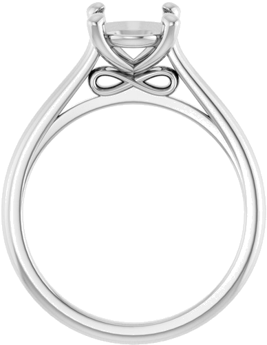 Sužadėtuvių Žiedas „Accented Infinity-Inspired“ 14k white gold Oval 9mm x 7mm (2)