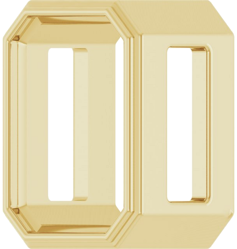 14K Yellow 7x5 mm Emerald Bezel-Set Slide Pendant Mounting (2)