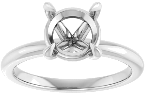 Sužadėtuvių Žiedas 585 Baltojo Aukso Round 8.2mm (3)