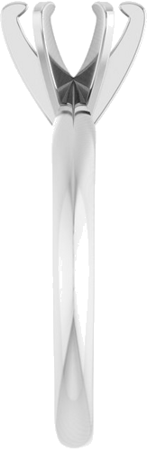 14K White 6.4 mm Round Solitaire Engagement Ring Mounting (4)