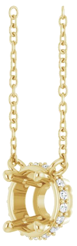 Pakabukas „Halo-Style“ 585 Geltonojo Aukso Round 5.5mm (2)