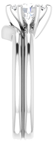 14K White  7x5 mm Oval Solitaire Engagement Ring Mounting (9)