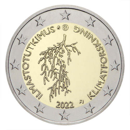2022 Финляндия Климатические исследования монета 2 евро (1)