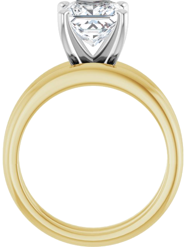 Sužadėtuvių Žiedas „Solitaire“ 585 Baltojo Ir Geltonojo Aukso Square 7mm (7)