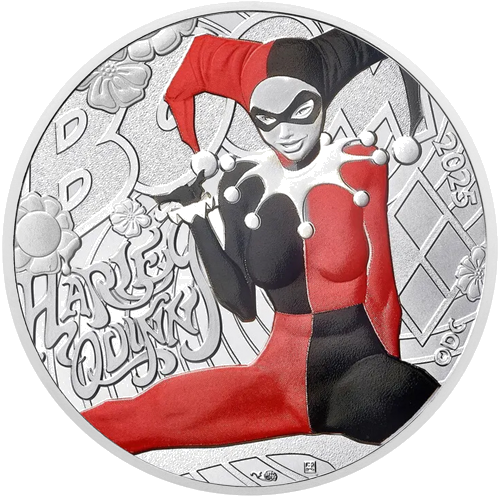 10 eiro HARLEY QUINN 2025 Francijas sudraba monēta BU kartītē (2)