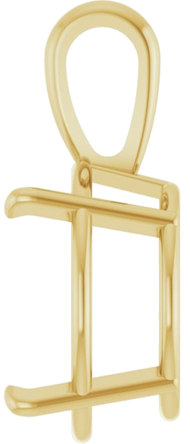 14K Yellow 16 mm Round 4-Prong Pendant Mounting (3)