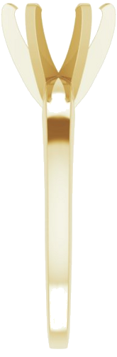 14K Yellow 7.3-7.7 mm Round 6-Prong Solitaire Engagement Ring Mounting (4)