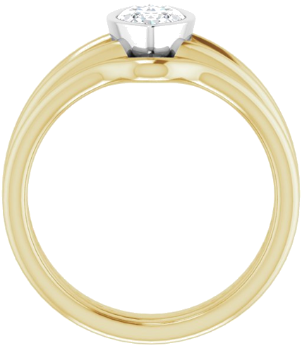 14K Yellow   White 10x5 mm Marquise Engagement Ring Mounting (7)