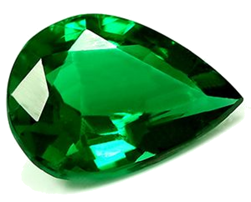 1.09 carat GREEN Pear Smaragdas (1)