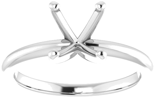 Platinum  9x7 mm Oval Solitaire Engagement Ring Mounting (3)