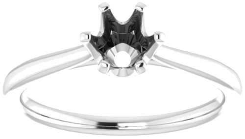 Sužadėtuvių Žiedas „Solitaire“ 585 Baltojo Aukso Round 5.5mm (3)