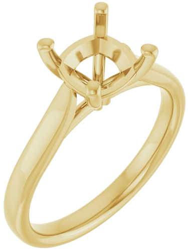 Sužadėtuvių Žiedas „Solitaire“ 585 Geltonojo Aukso Cushion 7mm (1)