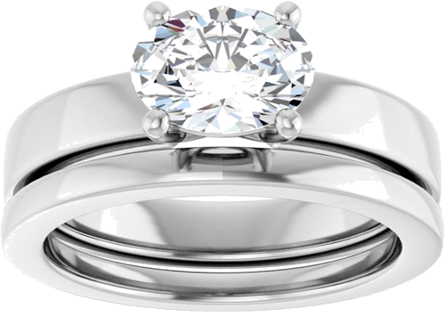 Sužadėtuvių Žiedas „Solitaire“ 585 Baltojo Aukso Oval 8mm x 6mm (8)