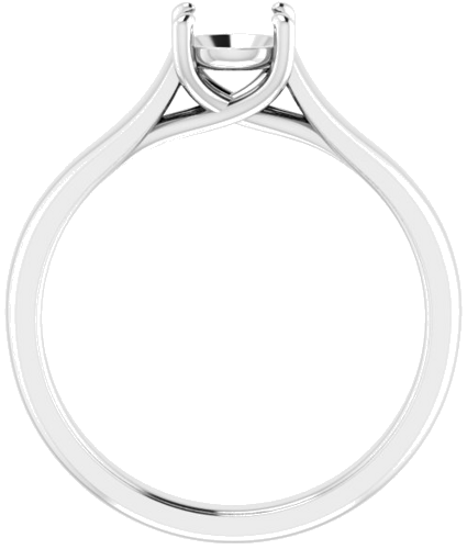 14K White 5.5 mm Round Solitaire Engagement Ring Mounting (2)