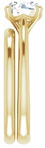 14K Yellow 7.4 mm Round Solitaire Engagement Ring Mounting (9)