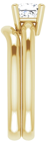 Sužadėtuvių Žiedas „Solitaire“ 585 Geltonojo Aukso Square 5mm (9)