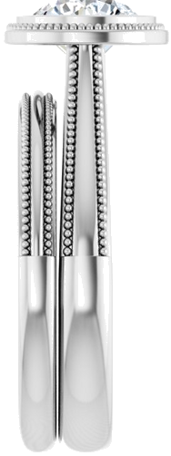 14K White 6.5 mm Round Solitaire Engagement Ring Mounting (9)