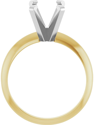 Sužadėtuvių Žiedas „Solitaire“ 585 Baltojo Ir Geltonojo Aukso Emerald 8.5mm x 6.5mm (2)