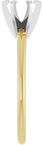 Sužadėtuvių Žiedas „Solitaire“ 585 Baltojo Ir Geltonojo Aukso Round 5.4mm (4)