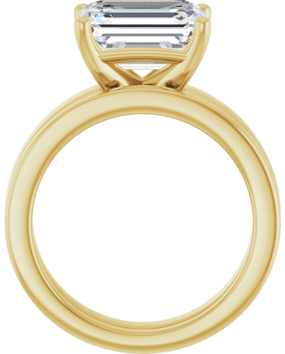 Sužadėtuvių Žiedas „Solitaire“ 585 Geltonojo Aukso Emerald 10mm x 8mm (7)