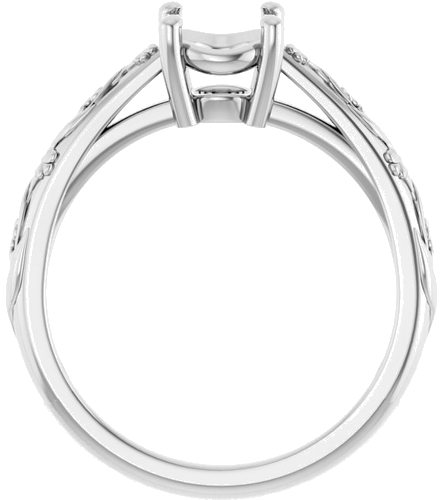 Sužadėtuvių Žiedas „Solitaire“ 585 Baltojo Aukso Round 6.5mm (2)