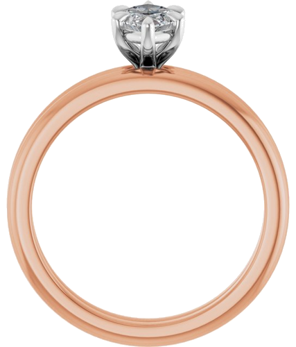 Sužadėtuvių Žiedas 585 Baltojo Ir Rožinis Aukso Marquise 9mm x 4.5mm (7)