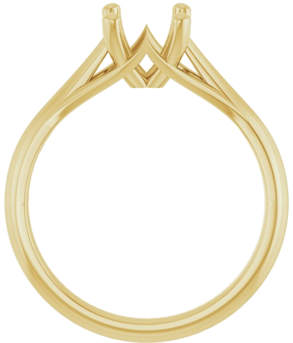 Sužadėtuvių Žiedas „Solitaire“ 585 Geltonojo Aukso Cushion 6mm (2)