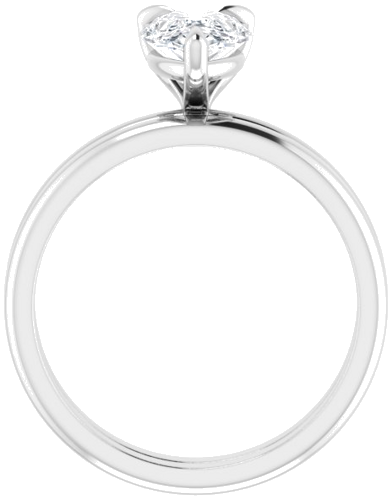 Sužadėtuvių Žiedas „Solitaire“ 585 Baltojo Aukso Pear Shape 9mm x 6mm (7)