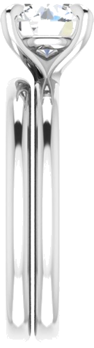 Platinum  7.4 mm Round Solitaire Engagement Ring Mounting (9)