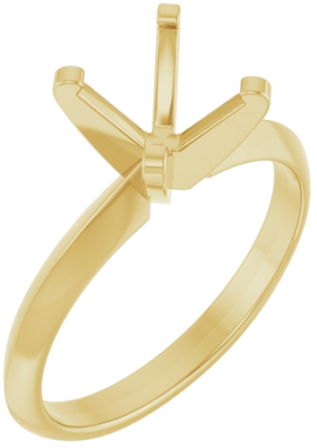 Sužadėtuvių Žiedas „Solitaire“ 585 Geltonojo Aukso Round 7.6mm (1)