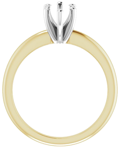 10K Yellow   White  10x5 mm Marquise Solitaire Engagement Ring Mounting (2)