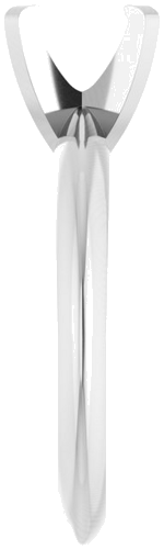 14K White 7x5 mm Oval Solitaire Engagement Ring Mounting (4)