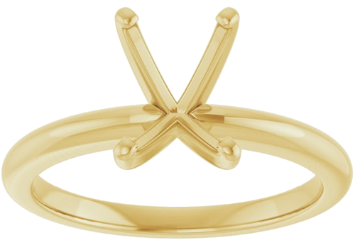 Sužadėtuvių Žiedas „Solitaire“ 585 Geltonojo Aukso Emerald 8mm x 6mm (3)