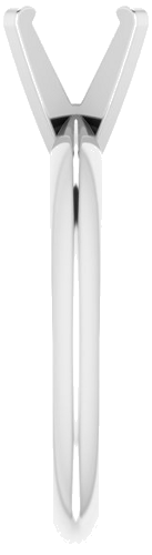 14K White 6.0-6.6 mm Round 4-Prong Solitaire Engagement Mounting (4)