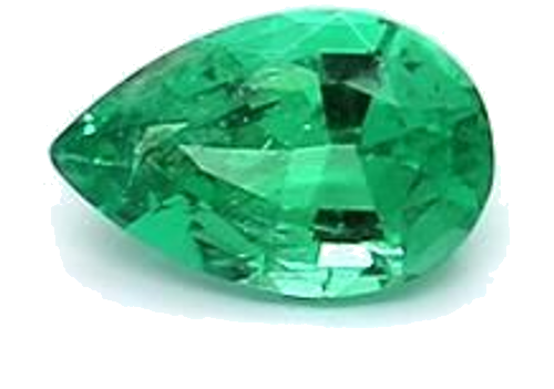 0.33 carat GREEN BRILLIANTSTEP cut Pear Smaragdas (1)