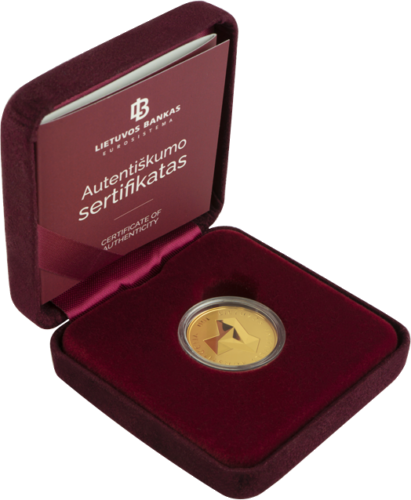 2022 Lietuva Konstitūcijas 100. gadadienai veltīta 50 eiro zelta monēta (3)