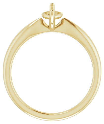14K Yellow  9x4.5 mm Marquise Solitaire Engagement Ring Mounting (2)