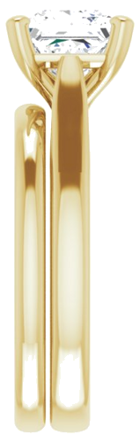 14K Yellow 6.5 mm Square Engagement Ring Mounting (9)