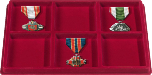 Monetų, medalių dėklai TAB Large - raudoni (1)