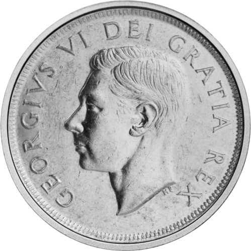 1 Doleris Niufaundlendo prisijungimas 1949 Kanada sidabrinė moneta (2)