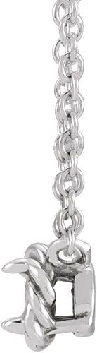 Pakabukas „Claw-Prong Rope“ 585 Baltojo Aukso Round 5mm (2)