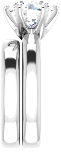 Sužadėtuvių Žiedas „Solitaire“ 585 Baltojo Aukso Round 9.4mm (8)