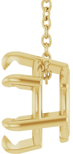 14K Yellow 7.5 mm Round Solitaire 16-18  Necklace Mounting (3)