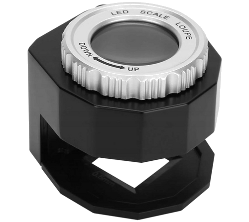 Didinamasis stiklas su LED UV apšvietimu ir perforacija 30x (2)