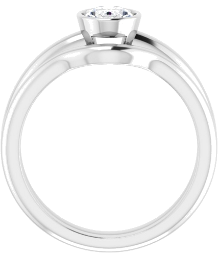 14K White 7x5 mm Oval Engagement Ring Mounting (7)