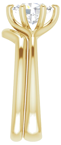 18K Yellow 8x6 mm Oval Engagement Ring Mounting (9)