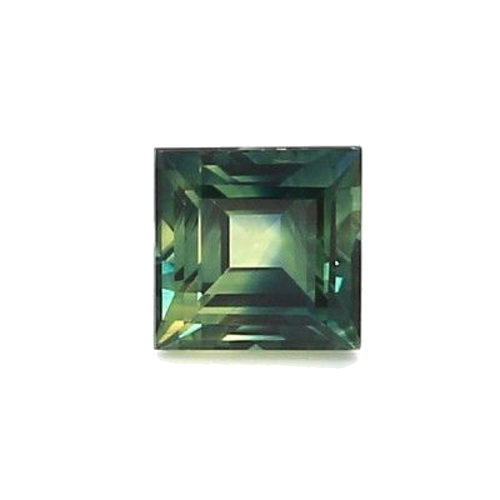 0.74 carat GREEN STEP cut Square Safyras (1)