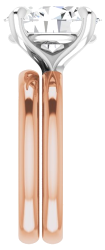 14K Rose White 12 x 10 mm Oval Engagement Ring Mounting (9)