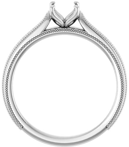 Sužadėtuvių Žiedas „Solitaire“ 14k white gold Oval 7mm x 5mm (2)