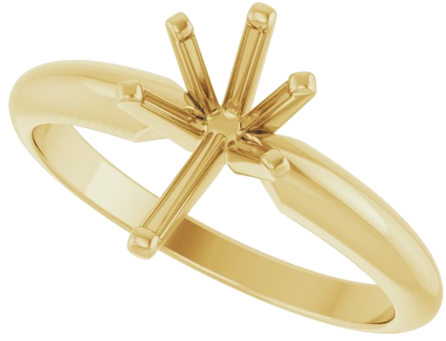 14K Yellow 9x5.5 mm Pear Heavy 6-Prong Engagement Ring Mounting (5)